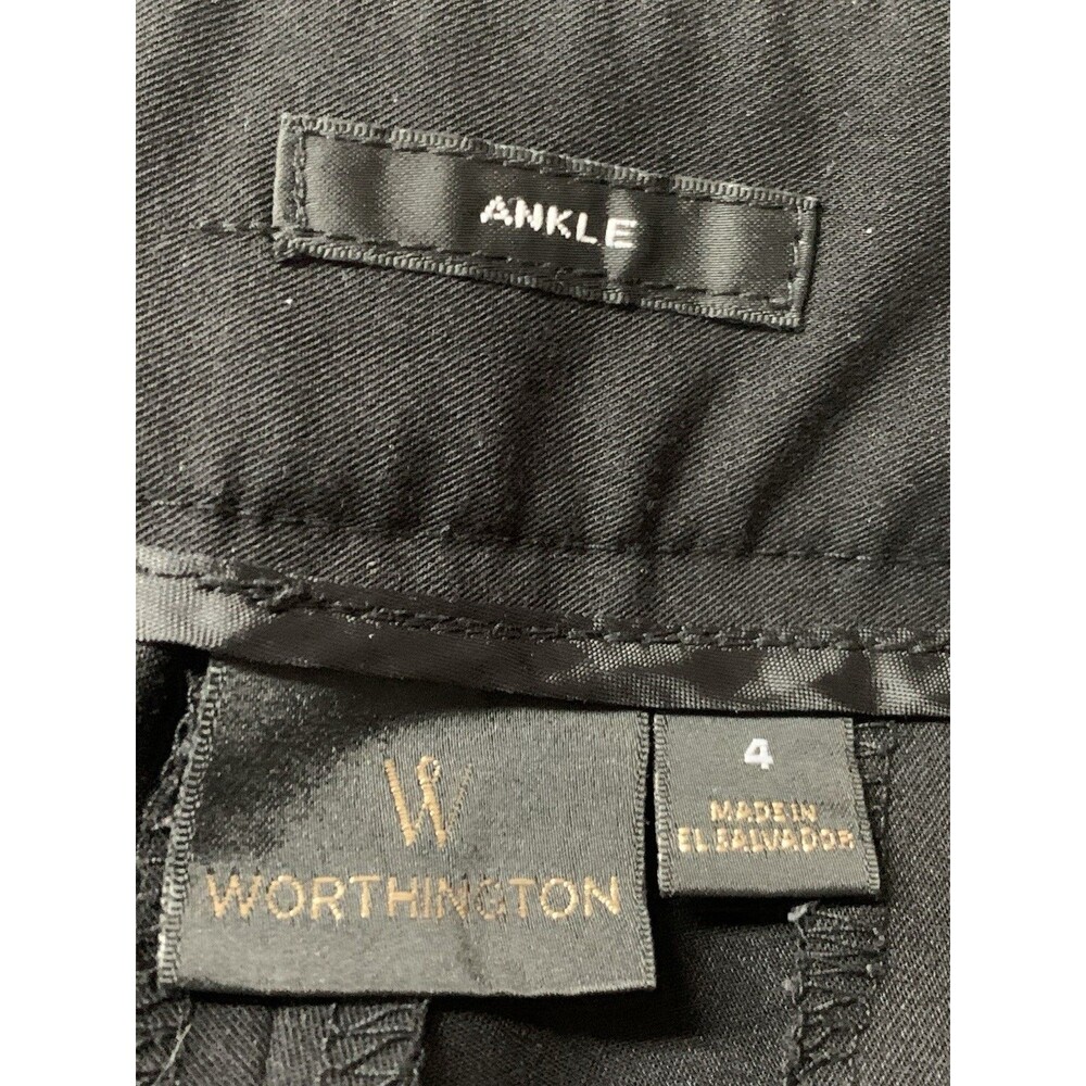 Worthington Women’s Black Ankle Dress Pants Size 4 - Picture 6 of 7
